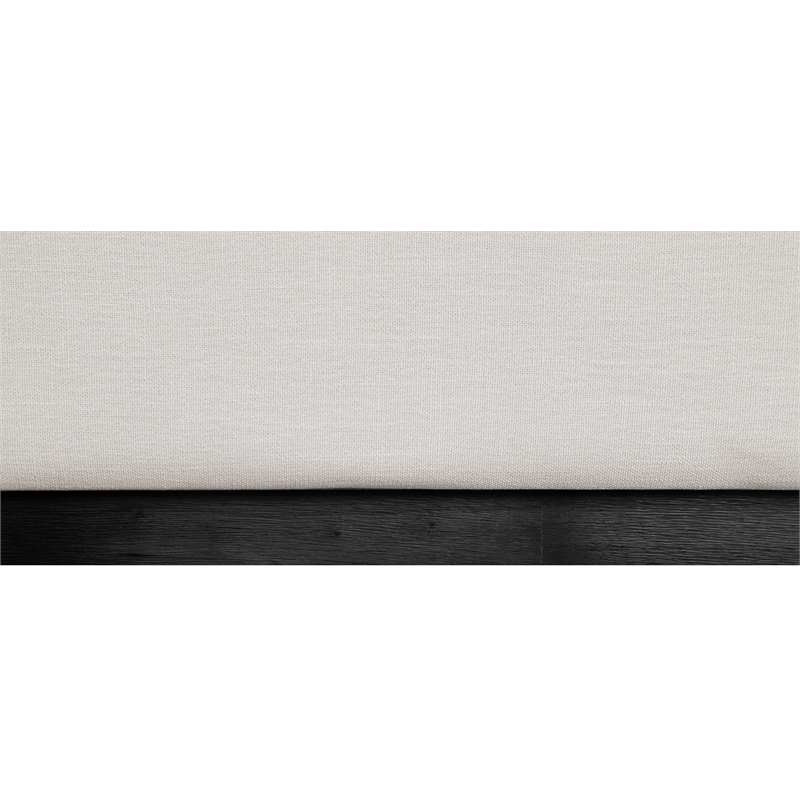 Bowery Hill Contemporary Beige Linen Textured Fabric Twin Bed