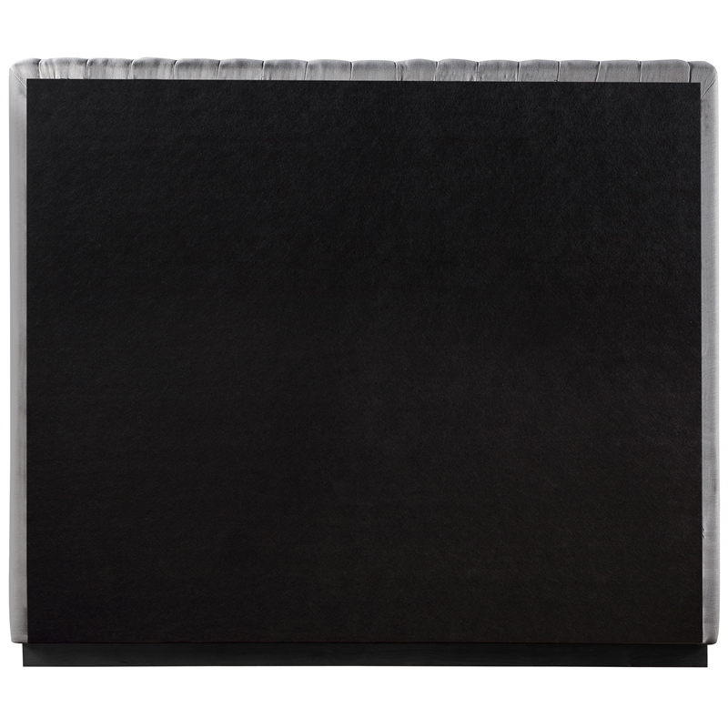 Bowery Hill Contemporary Grey Linen Textured Fabric Full Bed