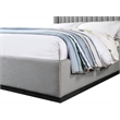 Bowery Hill Contemporary Grey Linen Textured Fabric Full Bed