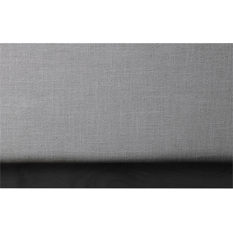 Bowery Hill Contemporary Grey Linen Textured Fabric Queen Bed