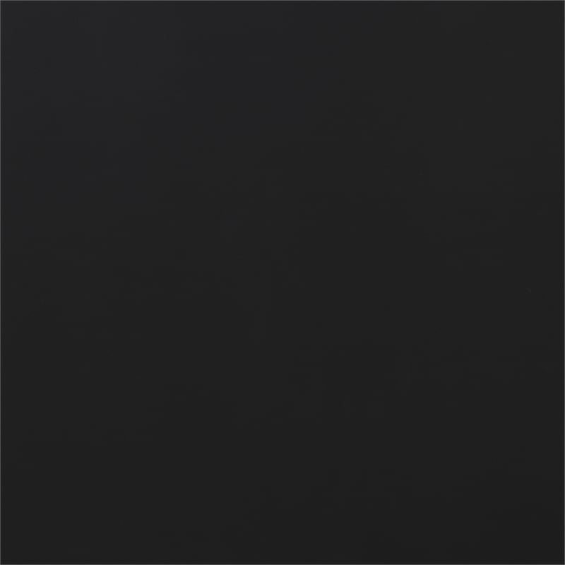 Bowery Hill Contemporary Soft Black Vegan Leather Corner Chair
