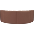 Bowery Hill Contemporary Cognac Vegan Leather Modular Sectional