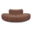 Bowery Hill Contemporary Cognac Vegan Leather Modular Sectional