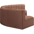 Bowery Hill Contemporary Cognac Vegan Leather Modular Sectional