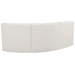 Bowery Hill Contemporary Cream Boucle Fabric Modular Sectional