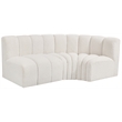 Bowery Hill Contemporary Cream Boucle Fabric Modular Sectional