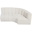 Bowery Hill Contemporary Cream Boucle Fabric Modular Sectional