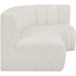 Bowery Hill Contemporary Cream Boucle Fabric Modular Sectional