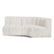 Bowery Hill Contemporary Cream Boucle Fabric Modular Sectional