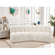 Bowery Hill Contemporary Cream Boucle Fabric Modular Sectional