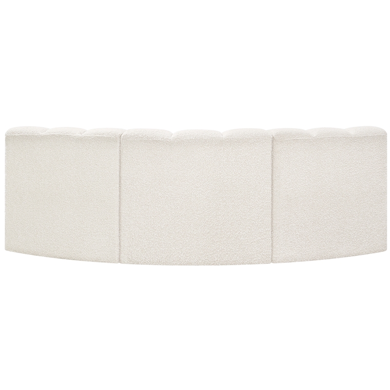 Bowery Hill Contemporary Cream Boucle Fabric Modular Sectional