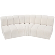 Bowery Hill Contemporary Cream Boucle Fabric Modular Sectional