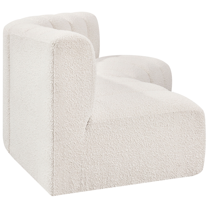 Bowery Hill Contemporary Cream Boucle Fabric Modular Sectional