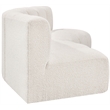 Bowery Hill Contemporary Cream Boucle Fabric Modular Sectional