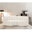 Bowery Hill Contemporary Cream Boucle Fabric Modular Sectional