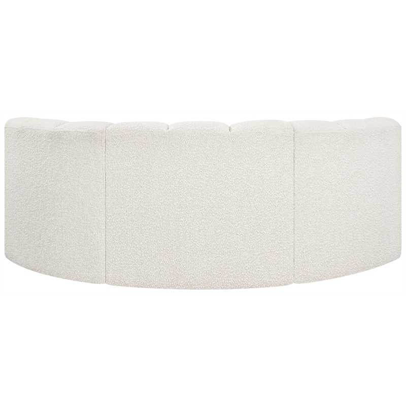 Bowery Hill Contemporary Cream Boucle Fabric Modular Sectional
