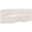 Bowery Hill Contemporary Cream Boucle Fabric Modular Sectional