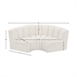 Bowery Hill Contemporary Cream Boucle Fabric Modular Sectional