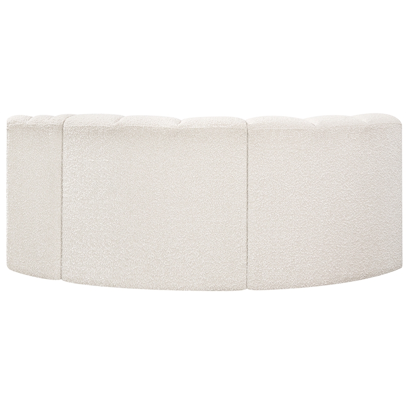 Bowery Hill Contemporary Cream Boucle Fabric Modular Sectional