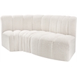 Bowery Hill Contemporary Cream Boucle Fabric Modular Sectional