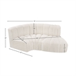Bowery Hill Contemporary Cream Boucle Fabric Modular Sectional