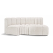 Bowery Hill Contemporary Cream Boucle Fabric Modular Sectional