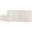 Bowery Hill Contemporary Cream Boucle Fabric Modular Sectional