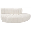 Bowery Hill Contemporary Cream Boucle Fabric Modular Sectional