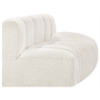 Bowery Hill Contemporary Cream Boucle Fabric Modular Sectional