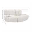 Bowery Hill Contemporary Cream Boucle Fabric Modular Sectional