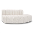 Bowery Hill Contemporary Cream Boucle Fabric Modular Sectional
