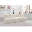 Bowery Hill Contemporary Cream Boucle Fabric Modular Sectional