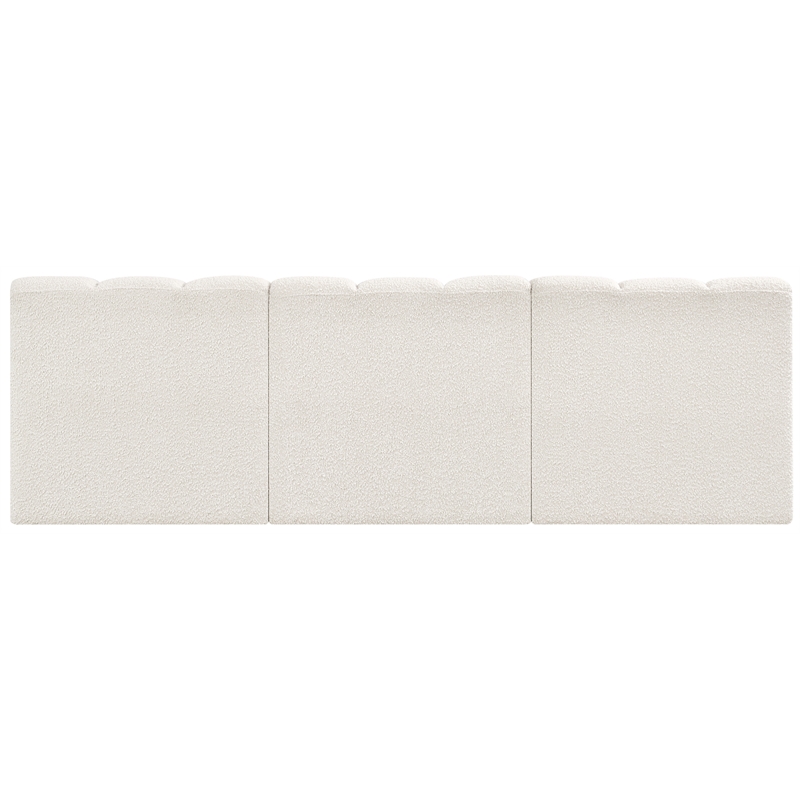 Bowery Hill Contemporary Cream Boucle Fabric Modular Sectional
