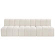 Bowery Hill Contemporary Cream Boucle Fabric Modular Sectional