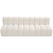 Bowery Hill Contemporary Cream Boucle Fabric Modular Sectional