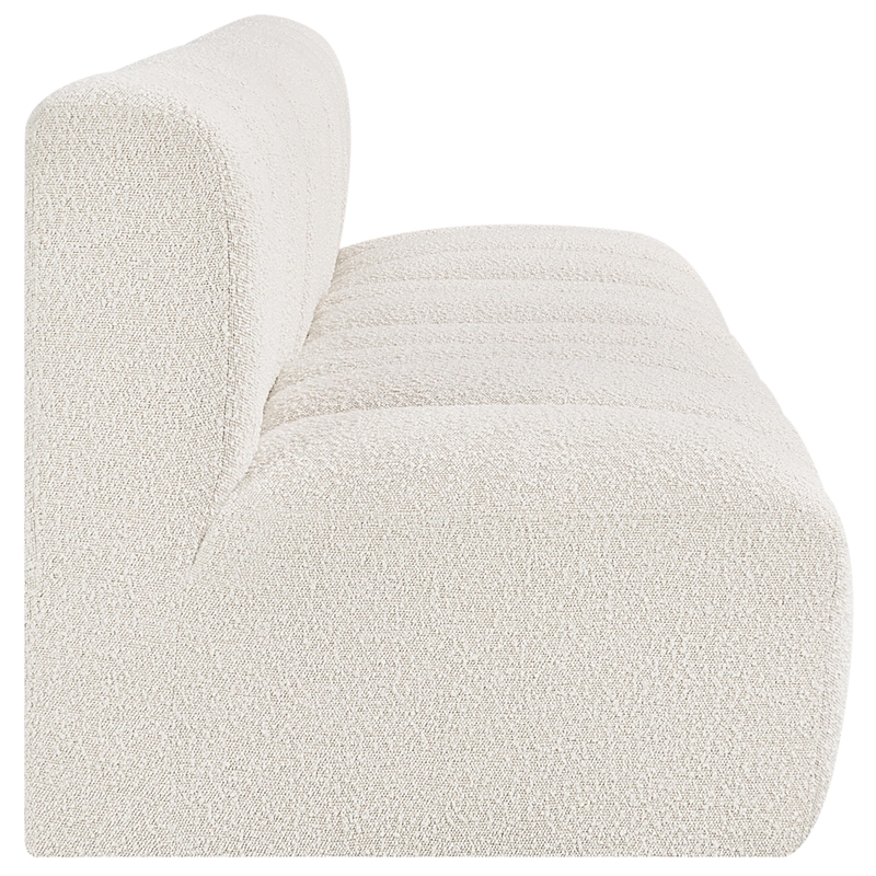 Bowery Hill Contemporary Cream Boucle Fabric Modular Sectional