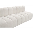Bowery Hill Contemporary Cream Boucle Fabric Modular Sectional
