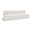 Bowery Hill Contemporary Cream Boucle Fabric Modular Sectional