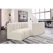 Bowery Hill Contemporary Cream Boucle Fabric Modular Sectional