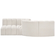 Bowery Hill Contemporary Cream Boucle Fabric Modular Sectional