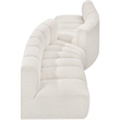 Bowery Hill Contemporary Cream Boucle Fabric Modular Sectional