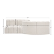 Bowery Hill Contemporary Cream Boucle Fabric Modular Sectional