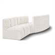 Bowery Hill Contemporary Cream Boucle Fabric Modular Sectional