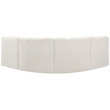 Bowery Hill Contemporary Cream Boucle Fabric Modular Sectional