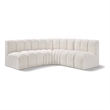Bowery Hill Contemporary Cream Boucle Fabric Modular Sectional
