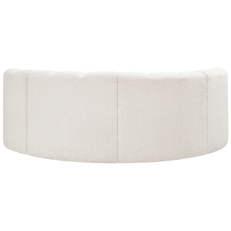 Bowery Hill Contemporary Cream Boucle Fabric Modular Sectional