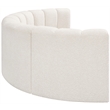 Bowery Hill Contemporary Cream Boucle Fabric Modular Sectional