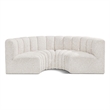 Bowery Hill Contemporary Cream Boucle Fabric Modular Sectional