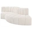Bowery Hill Contemporary Cream Boucle Fabric Modular Sectional