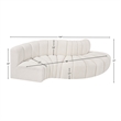 Bowery Hill Contemporary Cream Boucle Fabric Modular Sectional